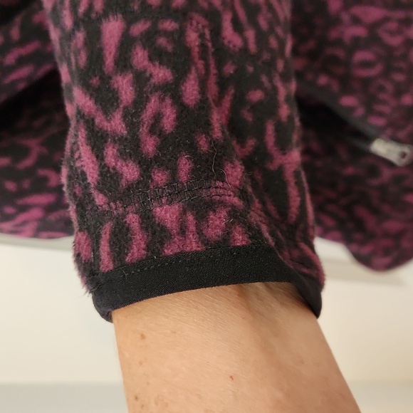 Harley-Davidson Women's Purple Cheetah Print Fleece Jacket Size Medium - Picture 7 of 12